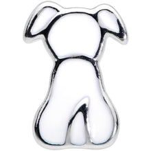 Load image into Gallery viewer, 16G 1/4 White Sitting Dog Cartilage Tragus Earring