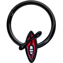Load image into Gallery viewer, 16G 3/8 Black Red Summer Kayak Boat Hinged Segment Ring