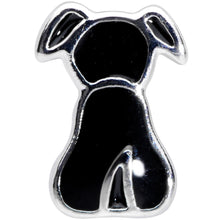 Load image into Gallery viewer, 20G 1/4 Black Sitting Dog Nose Bone