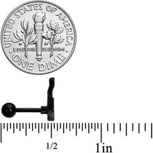Load image into Gallery viewer, 16G 1/4 Black Spatula Kitchen Cooking Cartilage Earring Set of 2