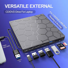Load image into Gallery viewer, High-Speed USB 3.0 External CD/DVD Drive with Burner – Plug & Play, Windows & Mac Compatible