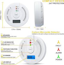Load image into Gallery viewer, Portable Carbon Monoxide Detector – Battery-Operated CO Alarm