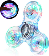 Load image into Gallery viewer, 3-Pack: LED Fidget Spinner – Light Up Spin and Glow in the Dark Sensory Toy