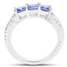 Load image into Gallery viewer, 1.11 Carat Genuine Tanzanite .925 Sterling Silver Ring