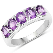 Load image into Gallery viewer, 1.70 Carat Genuine Amethyst .925 Sterling Silver Ring