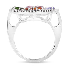 Load image into Gallery viewer, 5.01 Carat Genuine Multi Stones .925 Sterling Silver Ring