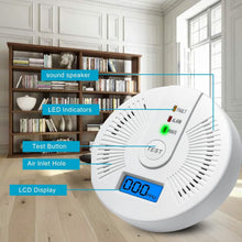 Load image into Gallery viewer, Portable Carbon Monoxide Detector – Battery-Operated CO Alarm
