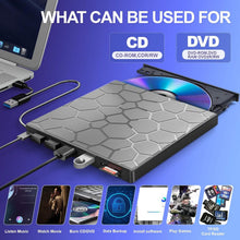 Load image into Gallery viewer, High-Speed USB 3.0 External CD/DVD Drive with Burner – Plug & Play, Windows & Mac Compatible