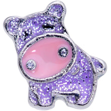 Load image into Gallery viewer, 16G 1/4 Happy Purple Hippo Cartilage Tragus Earring