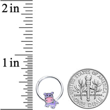 Load image into Gallery viewer, 16G 3/8 Happy Purple Hippo Hinged Segment Ring