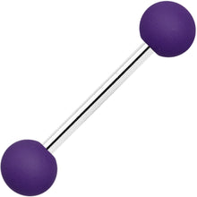 Load image into Gallery viewer, Clear Gem Rainbow Pink Heart Purple Barbell Tongue Ring Set of 4