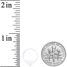 Load image into Gallery viewer, 18G 3/8 White Matte Little Heart Hinged Segment Ring