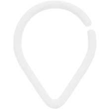 Load image into Gallery viewer, 18G 3/8 White Matte Teardrop Cartilage Closure Ring