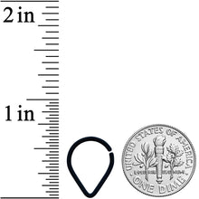 Load image into Gallery viewer, 18G 3/8 Black Matte Teardrop Cartilage Closure Ring