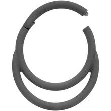 Load image into Gallery viewer, 18G 3/8 Grey Matte Double Circle Hinged Segment Ring