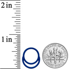 Load image into Gallery viewer, 18G 3/8 Blue Matte Double Circle Cartilage Hinged Segment Ring