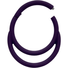 Load image into Gallery viewer, 18G 3/8 Dark Purple Matte Double Circle Hinged Segment Ring