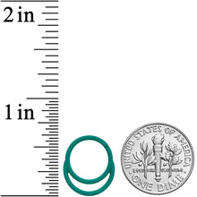 Load image into Gallery viewer, 18G 3/8 Teal Matte Double Circle Cartilage Hinged Segment Ring