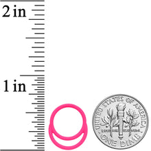 Load image into Gallery viewer, 18G 3/8 Pink Matte Double Circle Cartilage Hinged Segment Ring