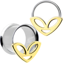 Load image into Gallery viewer, Two Tone Alien Face Double Flare Tunnel Plug Set