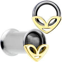 Load image into Gallery viewer, Two Tone Alien Face Double Flare Tunnel Plug Set