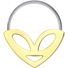 Load image into Gallery viewer, Two Tone Alien Face Double Flare Tunnel Plug Set
