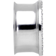 Load image into Gallery viewer, Clear Gem Iridescent Crescent Moon Tunnel Plug Set