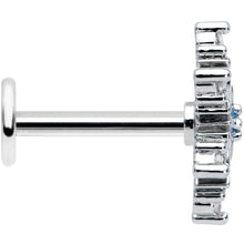 Load image into Gallery viewer, 16G 5/16 Clear CZ Blue Snowflake Christmas Labret Monroe Tragus