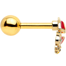 Load image into Gallery viewer, 16G 1/4 Gold Tone Rainy Day Umbrella Bee Cartilage Tragus Earring