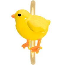Load image into Gallery viewer, 20G 5/16 Gold Tone Yellow Easter Chick Nose Hoop