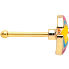 Load image into Gallery viewer, 20G 1/4 Gold Tone Fancy Painted Easter Chick Nose Bone