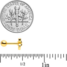 Load image into Gallery viewer, 16G 1/4 Gold Tone White Blue Flower Cartilage Tragus Earring