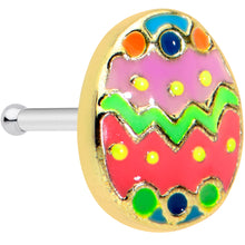 Load image into Gallery viewer, 20G 1/4 Funky Painted Easter Egg Nose Bone