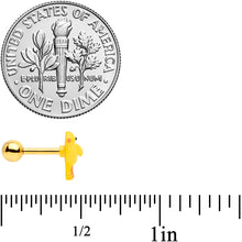 Load image into Gallery viewer, 16G 1/4 Gold Tone Yellow Easter Chick Cartilage Tragus Earring