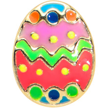 Load image into Gallery viewer, 16G 1/4 Gold Tone Funky Painted Easter Egg Cartilage Tragus