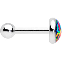 Load image into Gallery viewer, 16G 1/4 Rainbow Tie Dye Peace Sign Cartilage Tragus Earring