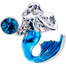 Load image into Gallery viewer, 16G 1/4 Aqua Gem Blue Mermaid Cartilage Tragus Earring