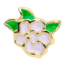 Load image into Gallery viewer, 16G 5/16 Gold Tone White Spring Flower Labret Monroe Tragus
