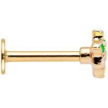 Load image into Gallery viewer, 16G 5/16 Gold Tone White Spring Flower Labret Monroe Tragus