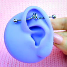 Load image into Gallery viewer, 14G Spiral Center Project Barbell 40mm