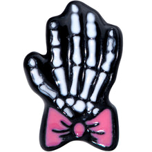 Load image into Gallery viewer, 16G 1/4 Skeleton Hand Bow Halloween Cartilage Tragus Earring