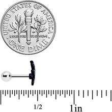 Load image into Gallery viewer, 16G 1/4 Skeleton Hand Bow Halloween Cartilage Tragus Earring