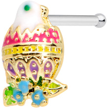 Load image into Gallery viewer, 20G 1/4 Yellow Pink Hatched Easter Chick Nose Bone