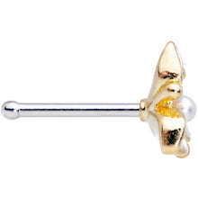 Load image into Gallery viewer, 20G 1/4 Simple White Flower Nose Bone