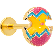 Load image into Gallery viewer, 16G 5/16 Gold Tone Red Fancy Easter Chick Labret Monroe Tragus