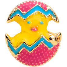 Load image into Gallery viewer, 16G 5/16 Gold Tone Red Fancy Easter Chick Labret Monroe Tragus