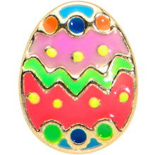 Load image into Gallery viewer, 16G 5/16 Gold Tone Funky Painted Easter Egg Labret Monroe Tragus