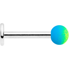 Load image into Gallery viewer, 16G 5/16 Blue Green Ombre Soft Finish Labret Monroe Tragus