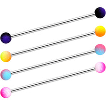 Load image into Gallery viewer, 14G Pink Brown Ombre Soft Finish Industrial Barbell 38mm Set of 4