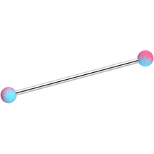 Load image into Gallery viewer, 14G Pink Brown Ombre Soft Finish Industrial Barbell 38mm Set of 4